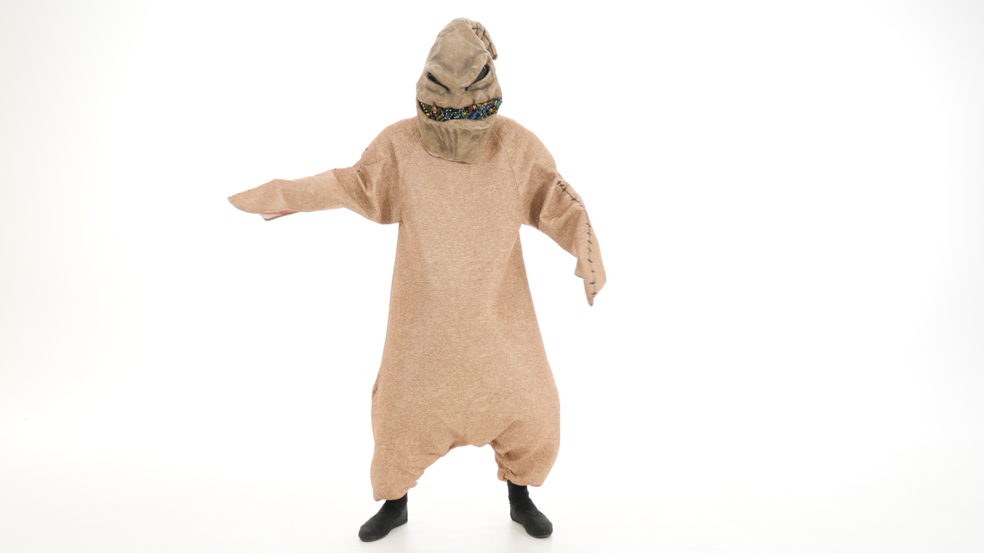 Transform into the Oogie Boogie from Nightmare Before Christmas in this prestige adult costume.